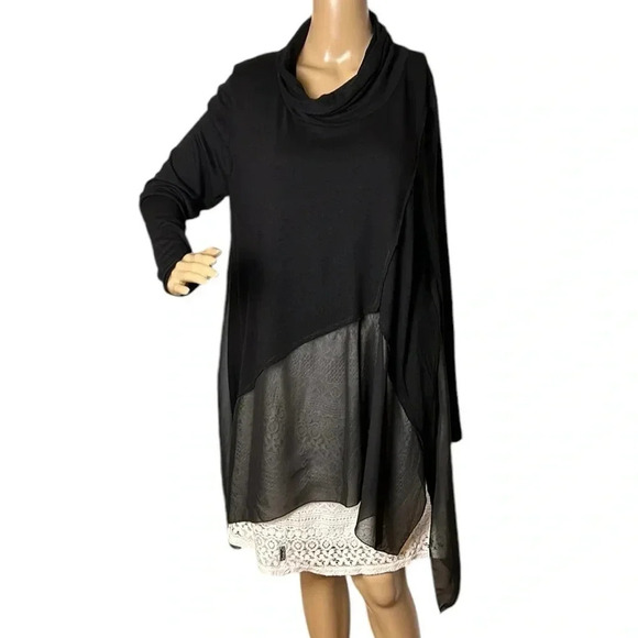 JANE & JOHN Tricotto,dress,L/XL sweater dress,sheer,asymmetrical,Whimsigoth,goth - Picture 3 of 16